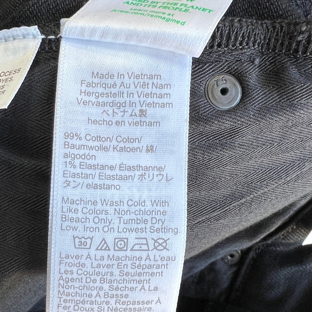 J. Crew Black High-Rise Wide Leg Jeans Sz 24P - Picture 8 of 14